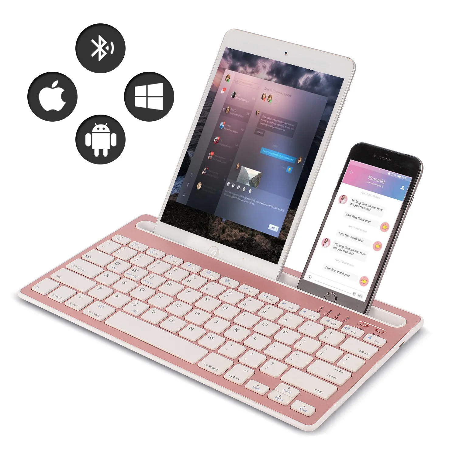 Laptop Office Accessories - Clavier Bluetooth compatible avec les systèmes
