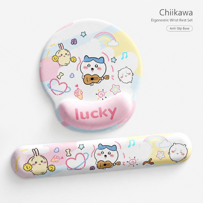 Laptop Accessories Officeworks - Repose-poignets ergonomique mignon Chiikawa, tapis de