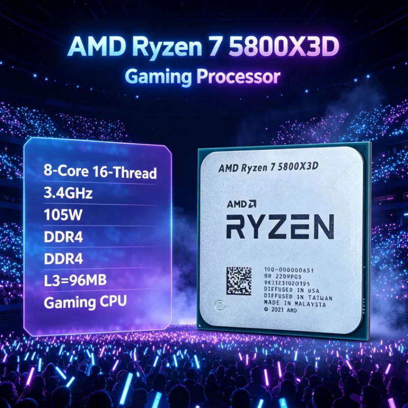 Amd Cpu Ryzen 7 - Processeur de jeu AMD R7 5800X3D