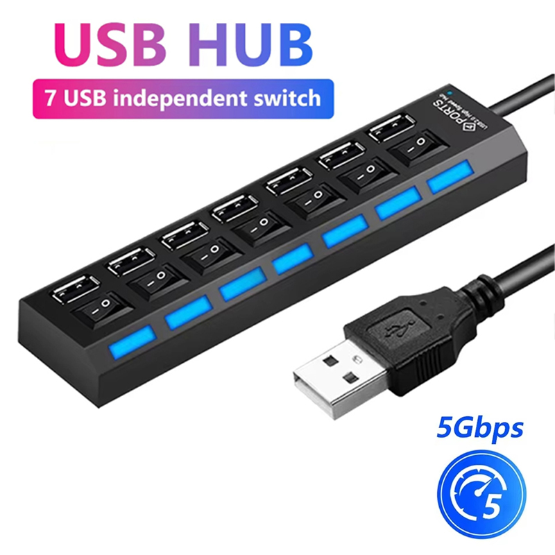 Laptop Office Accessories - Répartiteur Hub USB 2.0 à 7