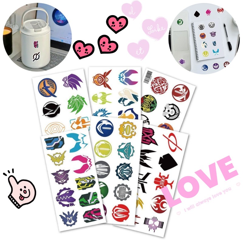 Laptop Accessories Decoration - 60 feuilles d'autocollants créatifs avec logo