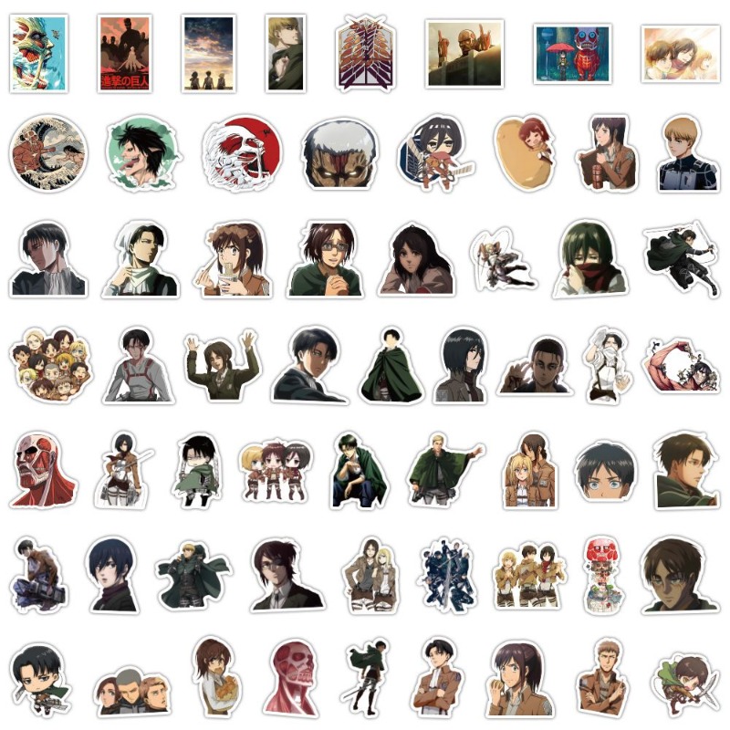 60 autocollants anime Attack o - Laptop Accessories Decoration avis et prix